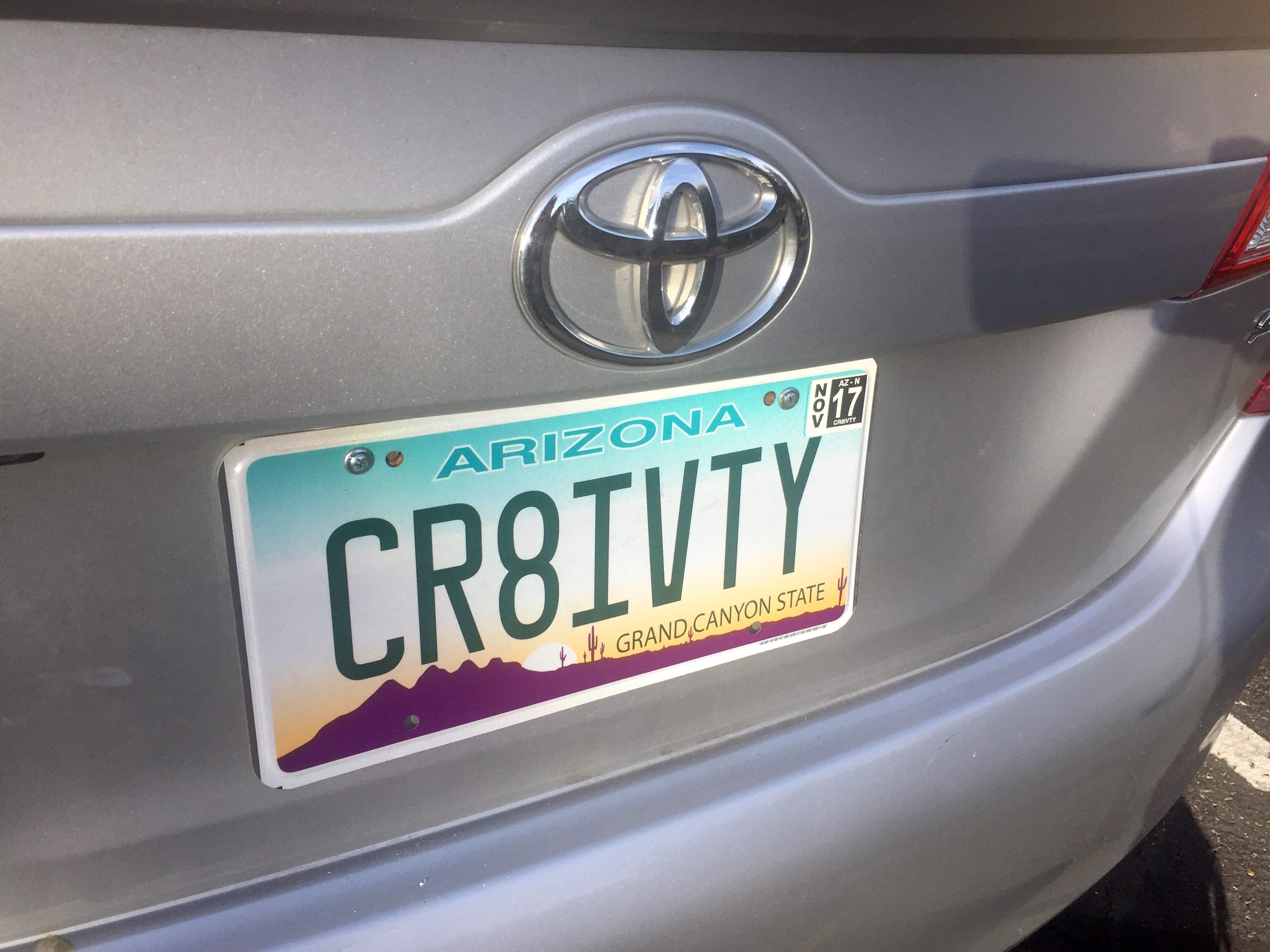 CR8IVTY: New License Plate