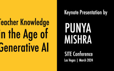 Teacher Knowledge in an Age of Gen AI: SITE 2024 Keynote